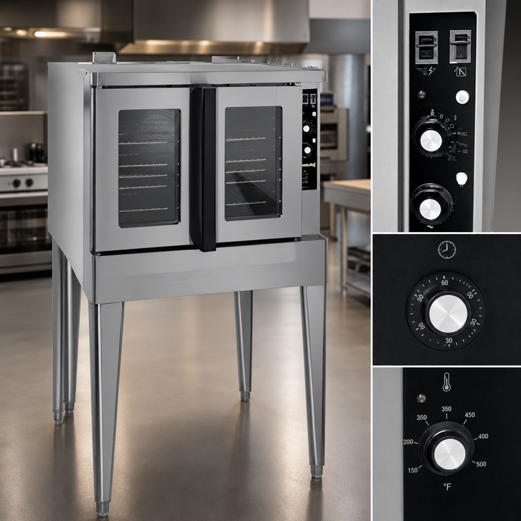 Product image #3 for Blodgett Zephaire Series ZEPH-100-G-ES Base Gas Convection Oven, Single Deck, Standard Depth, 5-Pan Capacity