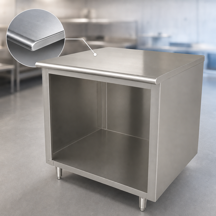 Product image #3 for Advance Tabco 72-Inch x 24-Inch Stainless Steel Work Table with Open Front Cabinet Base