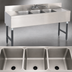 Thumbnail image #3 for Advance Tabco Special Value Series 72-Inch 3-Compartment Stainless Steel Bar Sink with Dual Drainboards and Splash-Mount Faucet