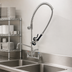 Thumbnail image #3 for EverSteel 8-Inch Wall-Mount Pre-Rinse Mixing Faucet with 12-Inch Swing Nozzle, Add-On Faucet, and 44-Inch Hose