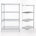 Thumbnail image #3 for Metro Super Erecta Add-On Wire Shelving Unit, 36W x 24D x 63H, 4 Shelves, Brite Finish