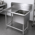 Thumbnail image #3 for John Boos Pro-Bowl 1-Compartment Stainless Steel Sink with 30-Inch Left Drainboard