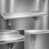 Thumbnail image #3 for Advance Tabco 72 Inch x 12 Inch Wall-Mounted Stainless Steel Shelf with Bullnose Front Edge