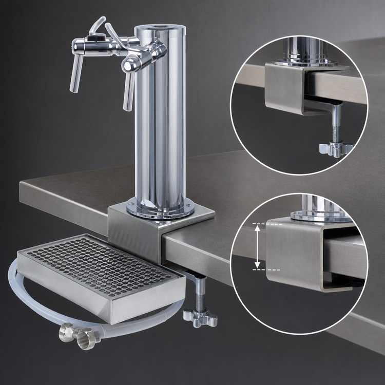 Product image #3 for Micro Matic 3-Inch Clamp-On Wine Font with 2 Faucets