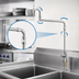 Thumbnail image #3 for Vulcan Single Pantry Deck-Mount Manual Faucet with 18-Inch Double-Jointed Swivel Spout