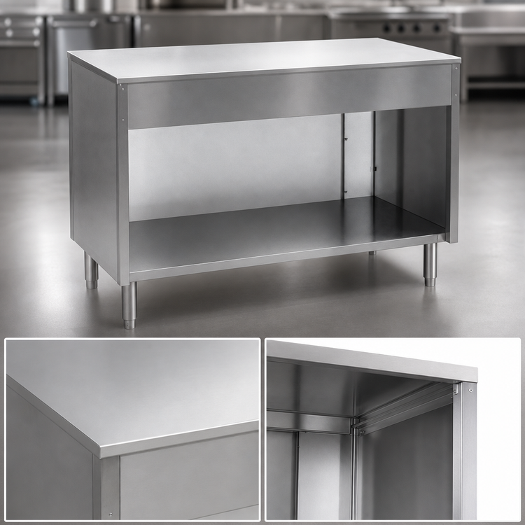 Product image #3 for Eagle Spec-Master 48-Inch Solid Top Utility Station with Open Front Stainless Steel Base