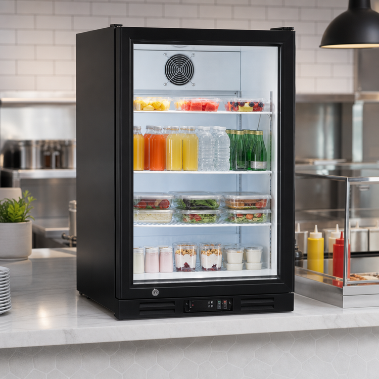 Product image #3 for Atosa 7 Cu. Ft. Countertop Glass Door Refrigerator Merchandiser, Black