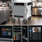 Thumbnail image #4 for Metro HotBlox™ HBCN4-DSPC-UC 4-Pan Narrow Pass-Thru Undercounter Heated Holding Cabinet with Digital Touchscreen, 120V