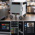 Thumbnail image #4 for Metro HotBlox™ Narrow 4-Pan Pass-Thru Undercounter Heated Holding Cabinet with Digital Touchscreen, Solid Front Door and Clear Rear Door, 120V