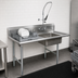 Thumbnail image #3 for BK Resources 36-Inch Straight Left-to-Right Soiled Dish Table with 20 x 20 x 8 Inch Pre-Rinse Sink and 10-Inch Backsplash