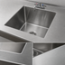 Thumbnail image #3 for Advance Tabco TA-11F Built-In Welded Single-Bowl Sink for Table Tops, 10 x 14 x 10 Inch Bowl, Faucet Included