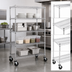 Thumbnail image #3 for Metro Super Erecta 4-Shelf Wire Stem Caster Cart, 36 x 21 x 69 Inches, Chrome, 600 lb. Capacity