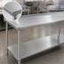 Thumbnail image #3 for Eagle Budget Series 144-Inch x 36-Inch Stainless Steel Work Table with Rear Upturn and Adjustable Undershelf