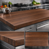 Thumbnail image #3 for John Boos Boos Block 48 Inch x 30 Inch Full-Length Edge Grain American Black Walnut Kitchen Countertop, 3 Inch Thick, Varnique Finish