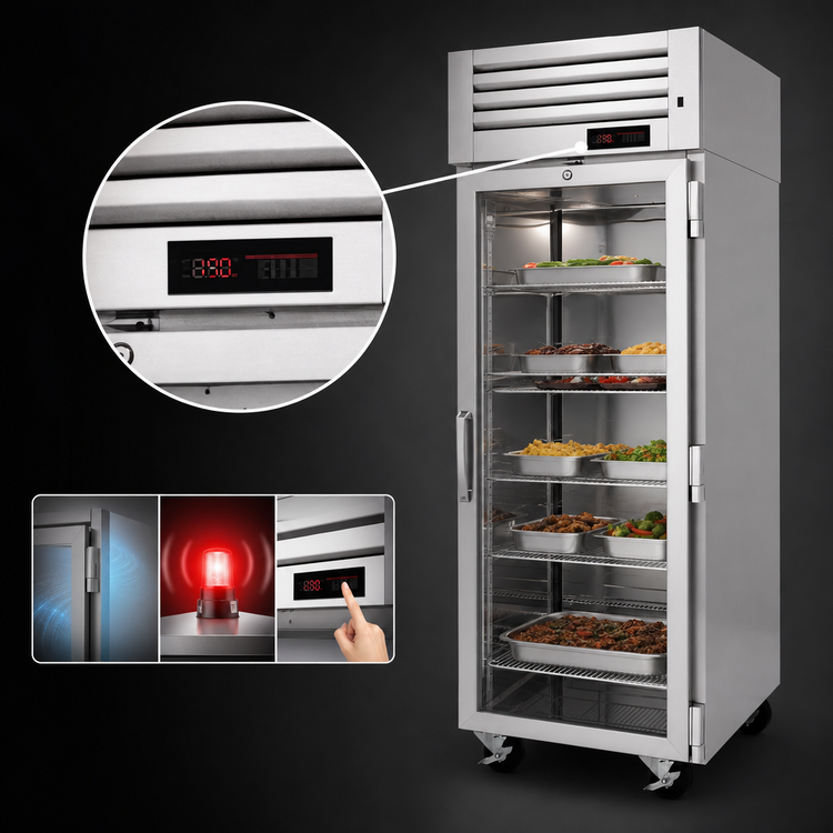 Product image #3 for PRO Series 27 Cu. Ft. One-Section Pass-Through Heated Cabinet with Glass Front and Solid Rear Doors, 208-230V