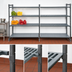 Thumbnail image #3 for Cambro Camshelving Basics Plus 4-Tier Vented and Solid Add-On Polymer Shelving Unit, 21 x 54 x 64 Inches, Brushed Graphite
