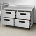 Thumbnail image #3 for Hoshizaki Steelheart WF48B-D4 48-Inch Two-Section Worktop Freezer with 4 Stainless Steel Drawers
