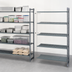 Thumbnail image #3 for Cambro Camshelving Basics Plus 5-Tier Add-On Polymer Shelving Unit, 18-Inch Deep x 42-Inch Long x 84-Inch High, Vented and Solid, Brushed Graphite