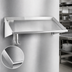 Thumbnail image #3 for Steel Works Stainless Wall-Mounted 304 Stainless Steel Slant Shelf with Outlet Pipe, 22-1/2 x 21 x 13 Inches