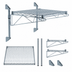 Thumbnail image #3 for Quantum Wall-Mount Cantilever Single Shelf Wire Shelving Unit, 54 x 14 Inch, Gray Epoxy Antimicrobial Finish