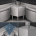 Thumbnail image #3 for Glastender Underbar Outside Wedge Corner Drainboard with Removable Perforated Insert, 60° Angle, 19-Inch Deep, Stainless Steel