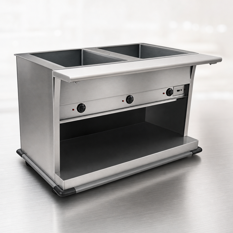 Product image #3 for Spec-Master Portable Electric Hot Food Table, 35-3/4-Inch Wide, 2 Wet/Dry Wells, Open Base