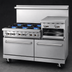 Thumbnail image #3 for CookRite 60-Inch Commercial Gas Range with 6 Burners, 24-Inch Griddle/Broiler and 2 Standard Ovens, LP Gas