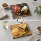 Thumbnail image #3 for American Metalcraft BWB109 Rectangular Reversible Carbonized Bamboo Serving Board, 10 x 9 x 3/4 Inches Case of 8