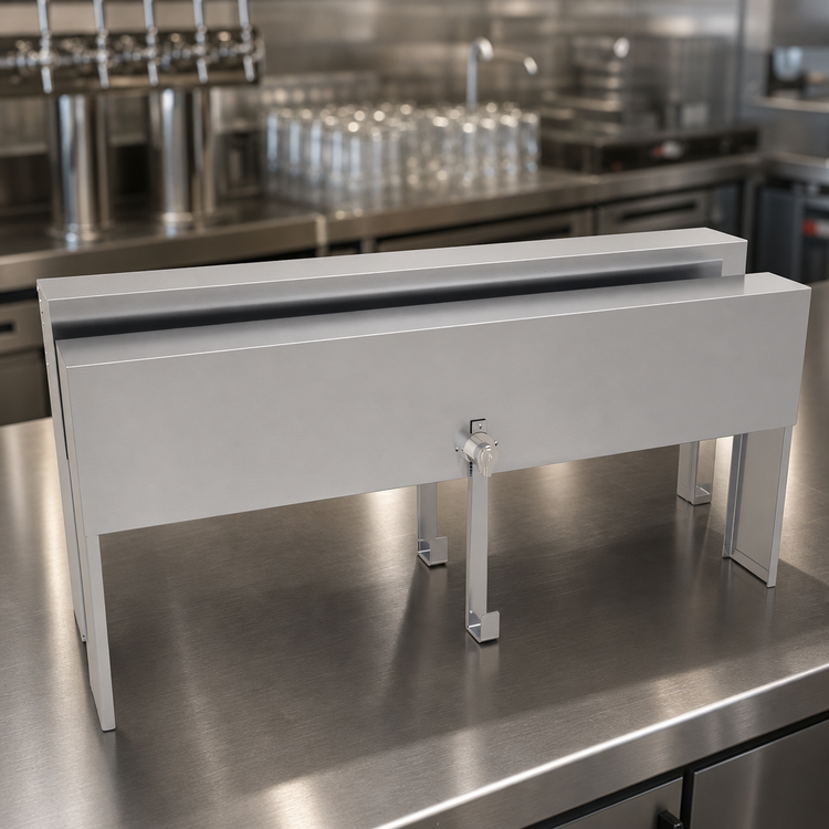 Product image #3 for Glastender 26 Inch Double Speed Rail Locking Cover, Stainless Steel