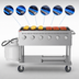 Thumbnail image #3 for KoolMore 47.6-Inch 6-Burner Mobile Commercial Outdoor Propane Grill Charbroiler