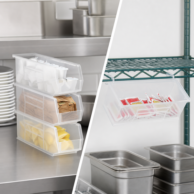 Product image #3 for Metro Clear Stacking or Hanging Supply Bin, 10 7/8 x 4 1/8 x 4 Inches