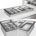Thumbnail image #3 for Atlas Metal WICD-6 6-Pan Deep Drop-In Iced Cold Food Well