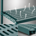 Thumbnail image #3 for QuadPlus 54 x 18 Inch Vented Polymer Shelf Mat with MICROGARD Antimicrobial Protection