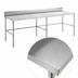 Thumbnail image #3 for Sapphire 84-Inch Stainless Steel Worktable with 5-Inch Backsplash and Open Base
