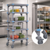 Thumbnail image #3 for Quantum Millenia Mobile Polymer Shelving Starter Unit with 5 Open Grid Shelves, 36