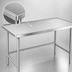 Thumbnail image #3 for Advance Tabco 72-Inch x 36-Inch 14-Gauge 304 Stainless Steel Work Table with Countertop / Marine Edge and Galvanized Open Base