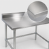Thumbnail image #3 for John Boos Stallion 120-Inch x 24-Inch 16-Gauge 300 Series Stainless Steel Work Table with 5-Inch Backsplash and Galvanized Base