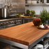 Thumbnail image #3 for Boos Block American Cherry Blended Edge Grain Kitchen Countertop with Penetrating Oil Finish, 144 x 25 x 1-1/2 Inch, No Backsplash