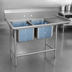 Thumbnail image #3 for Advance Tabco Regaline Commercial 2-Compartment Sink with Right-Hand Drainboard, 24