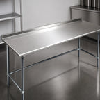 Thumbnail image #3 for Eagle Group BlendPort® BPT-3084GTEB-UT 84 x 30-Inch 16-Gauge Stainless Steel Underbar Work Table with Rear Upturn and Galvanized Open Base