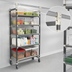 Thumbnail image #3 for Cambro Camshelving Elements XTRA 5-Tier High Density Top Rail Overhead Track Mobile Starter Unit, 18 x 60 x 80 Inches