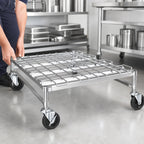 Thumbnail image #3 for Metro Super Erecta MHP53S Mobile Stainless Steel Wire Dunnage Rack, 36 x 24 Inches, 800 lb Capacity, Removable Mat