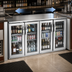 Thumbnail image #3 for Beverage-Air 48-Inch Pass-Thru Back Bar Refrigerator with 4 Glass Doors, Stainless Steel Top, Open Food Rated