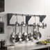 Thumbnail image #3 for Eagle Group 108-Inch Wall-Mount Double-Bar Aluminum Pot Rack with 18 Hooks