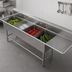 Thumbnail image #3 for John Boos Pro-Bowl 4-Compartment Sink with Right-Hand 18-Inch Drainboard, 18