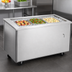 Thumbnail image #3 for Mobile Modular Ice-Cooled 3-Pan Cold Food Table with Enclosed Base, 48 x 30 x 35-1/2 Inches