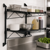 Thumbnail image #3 for Quantum Cantilever Double Shelf Post Wall-Mount Shelving Unit, 54 x 21 Inches, Black Epoxy