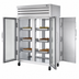 Thumbnail image #3 for True SPEC SERIES Pass-Thru 2-Section Stainless Steel Heated Holding Cabinet with Glass Front and Solid Rear Swing Doors