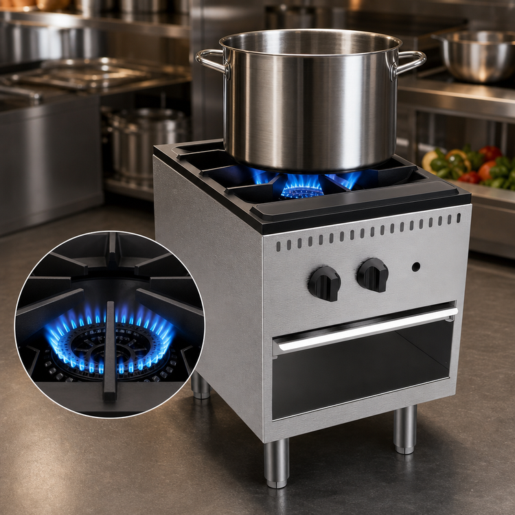 Product image #3 for Serv-Ware 18-Inch Single-Burner Natural Gas Stock Pot Range