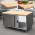 Thumbnail image #3 for BK Resources Dual Access Chef Table with Hard Maple Top and Stainless Steel Cabinet Base, 48 x 36 Inches